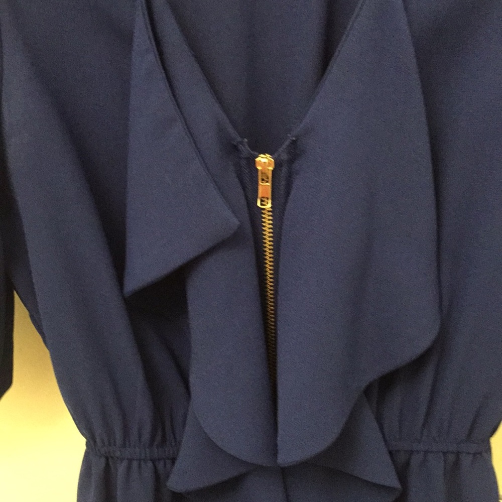Francesca Royal Blue Ruffle Dress - Picture 3 of 3
